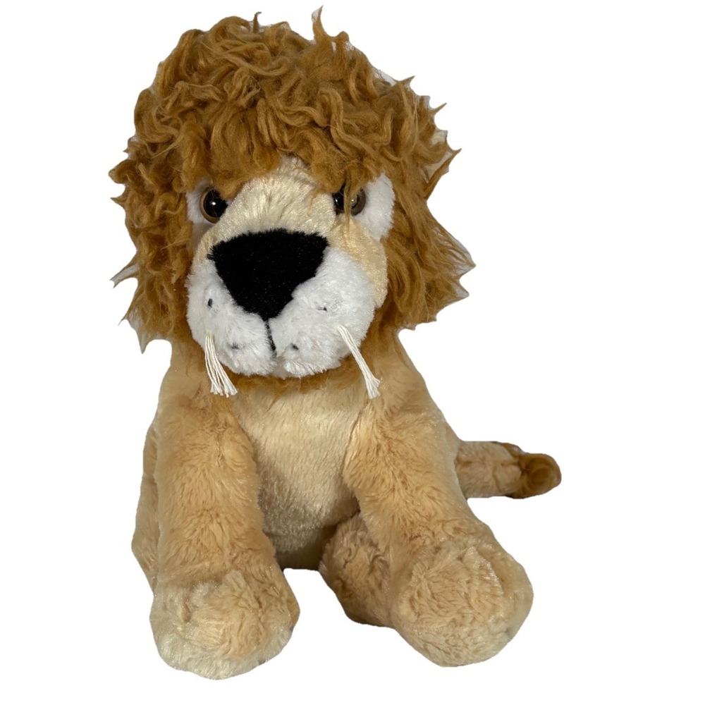 Dan Dee Lion Plush 10" Seated Tan Brown Stuffed Animal Toy Fuzzy Mane‎